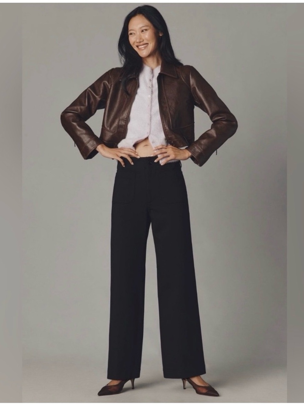Maeve Colette Black Ponte Trousers 32